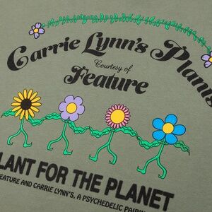 FEATURE x CARRIE LYNN'S PLANTS PLANTSHIP HOODIE in OIL GREEN size LARGE (MEN)